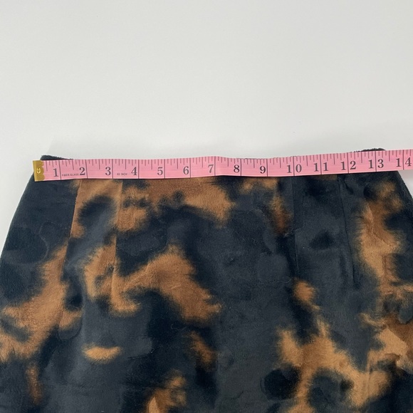 VTG Harvé Bernard Black Bronze “Tortoise Shell” High Waist Miniskirt - Picture 11 of 14